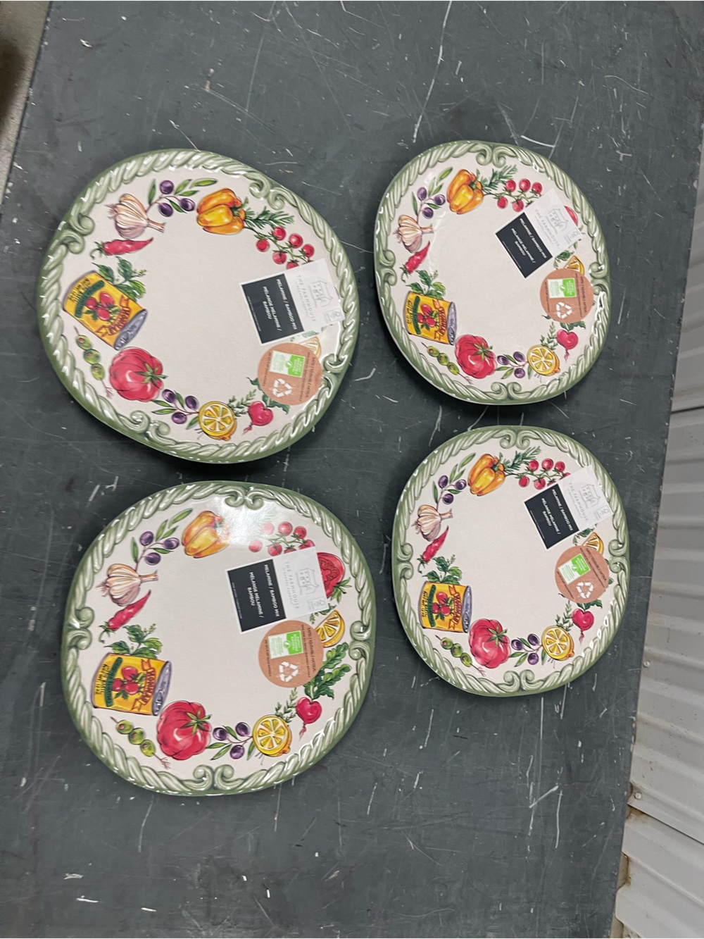 The Farmhouse Rachel Ashwell Mediterranean bamboo melamine set (4) salad plates